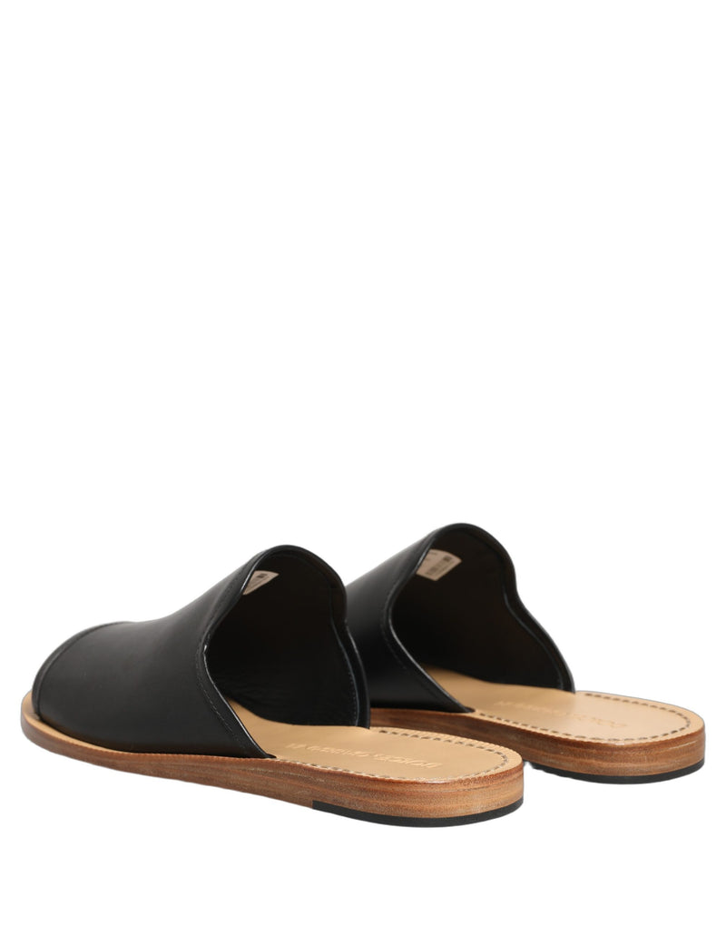 Sandali bassi Dolce & Gabbana con fasce in pelle marrone da uomo