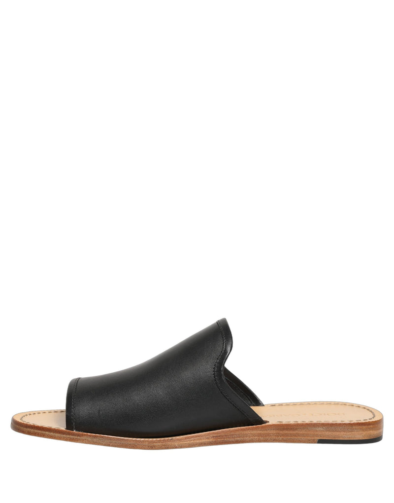 Sandali bassi Dolce & Gabbana con fasce in pelle marrone da uomo