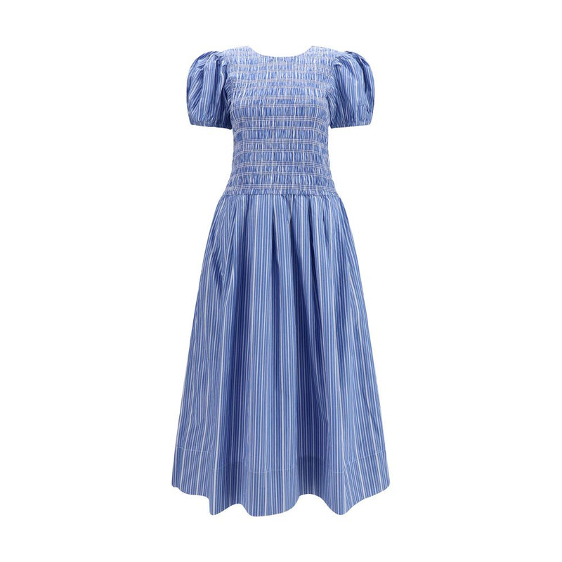 Ganni Blue Cotton Casual Dress