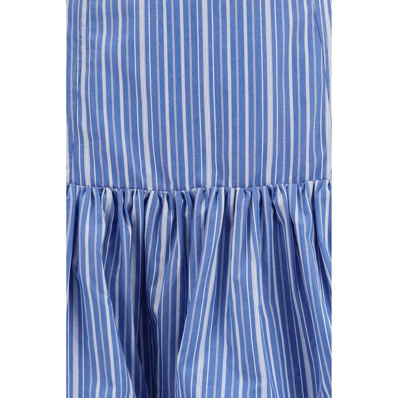 Ganni Blue Cotton Mini Skirt