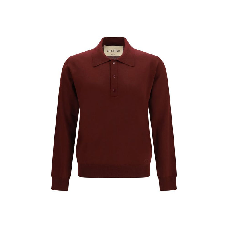 Valentino Garavani Bordeaux Wool Oves Aries Polo Shirt