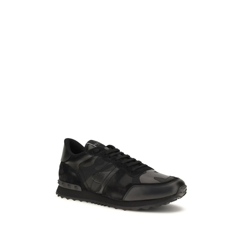 Valentino Garavani Black Polyester Athletic Sneakers