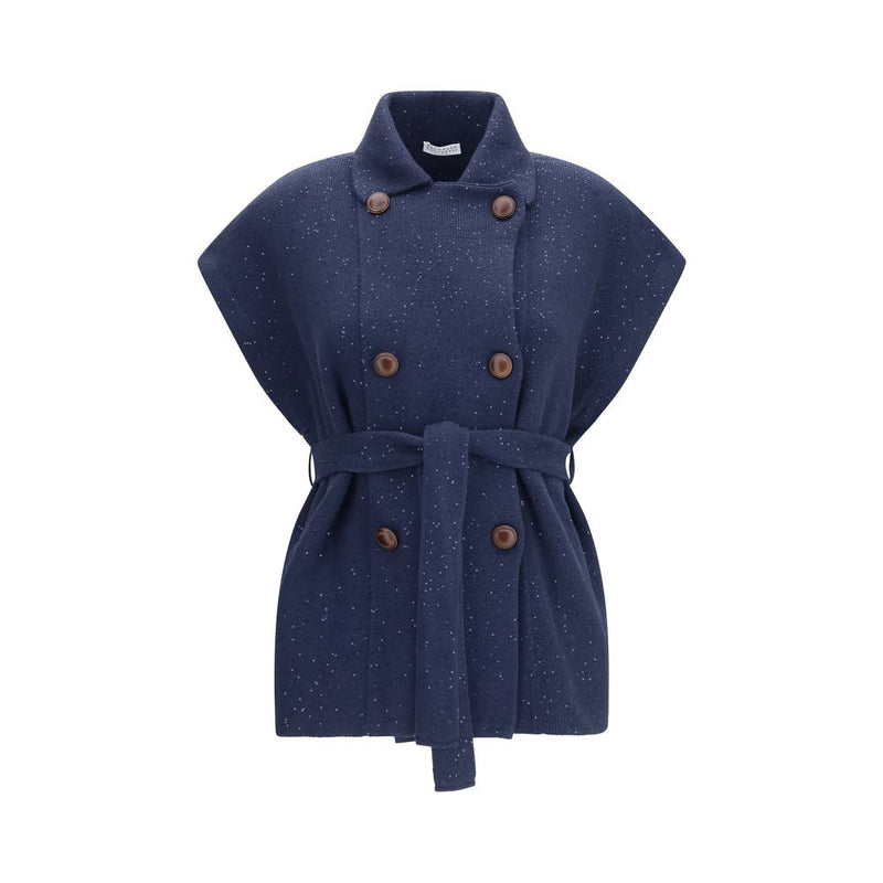 Brunello Cucinelli Blue Cotton Coat