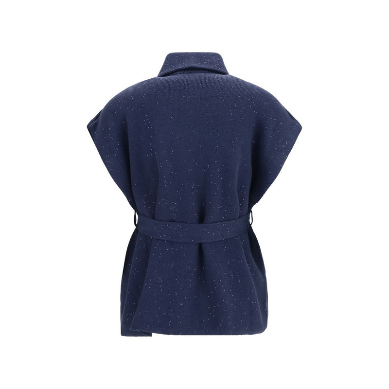 Brunello Cucinelli Blue Cotton Coat