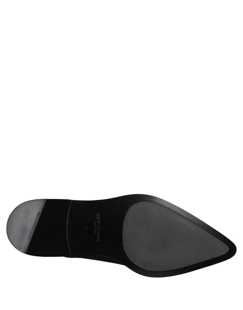 Dolce & Gabbana Scarpe derby eleganti e formali da uomo in pelle nera