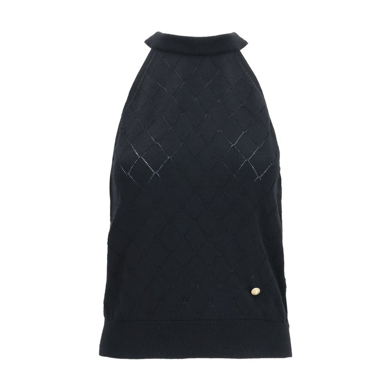 Balmain Black Wool Oves Aries Sleeveles T-Shirt