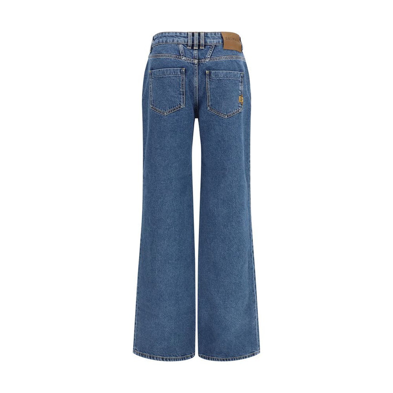 Balmain Blue Cotton Jeans Denim