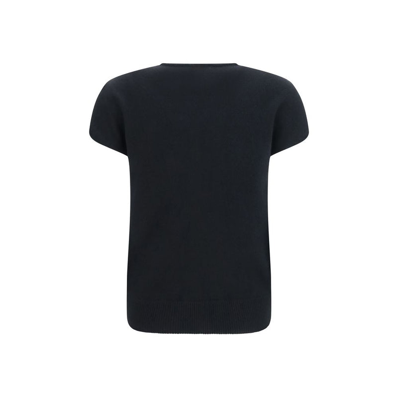 Balmain Black Wool Oves Aries Sleeveles Sweater
