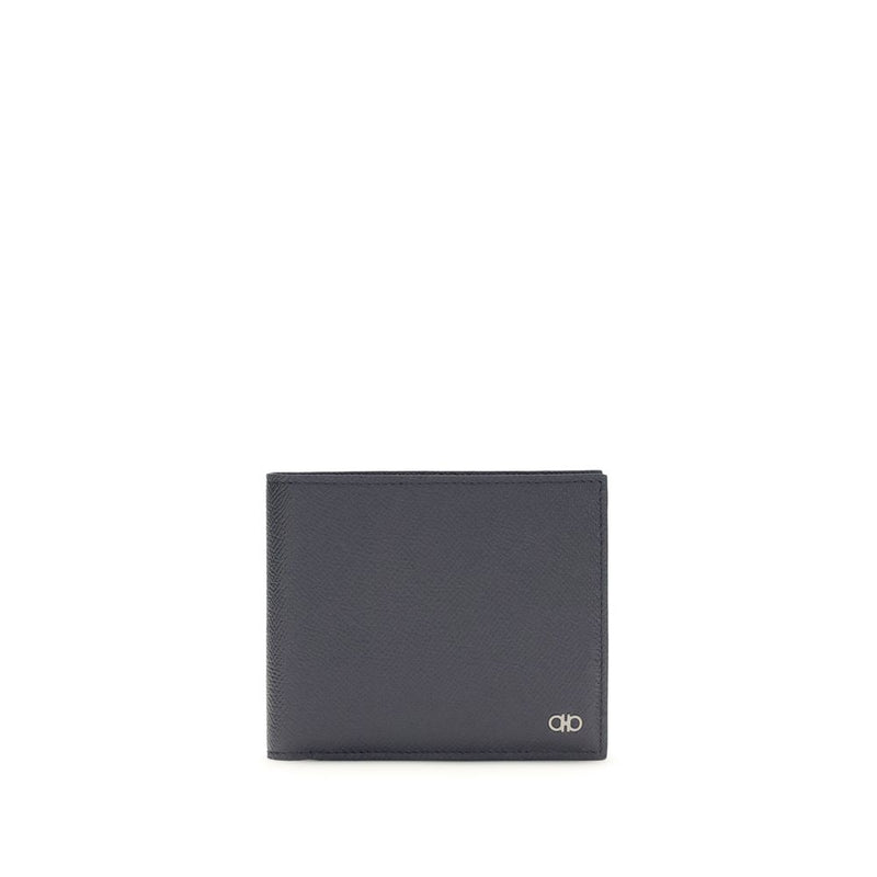 Ferragamo Blue Calf Leather Bos Taurus Wallet