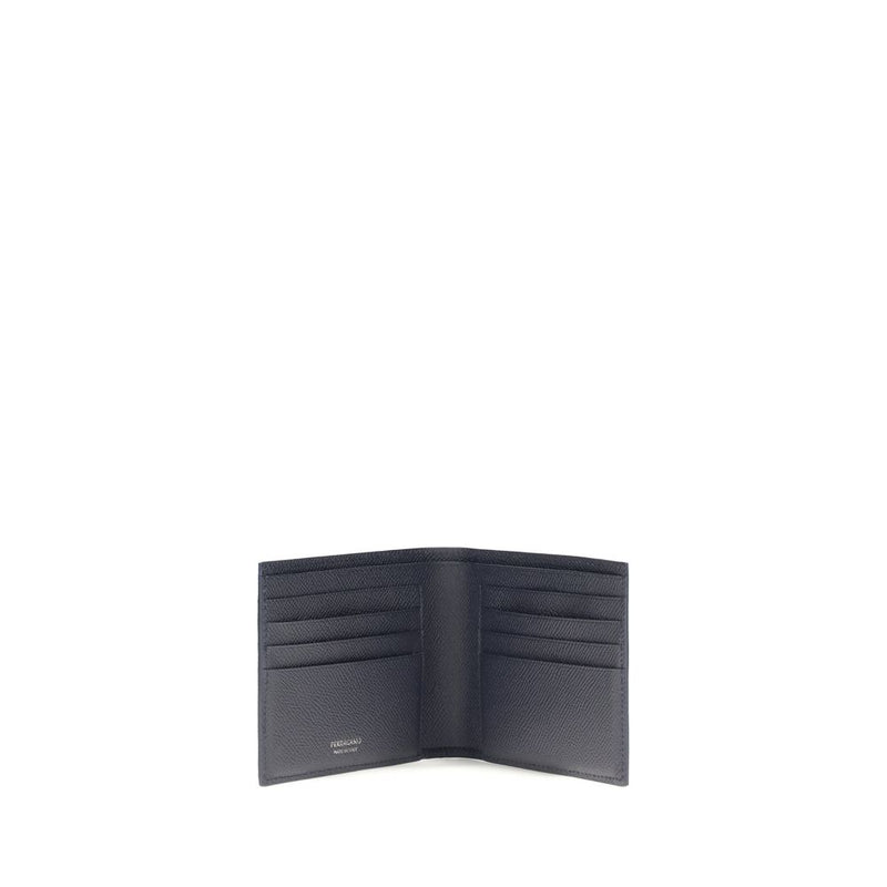 Ferragamo Blue Calf Leather Bos Taurus Wallet