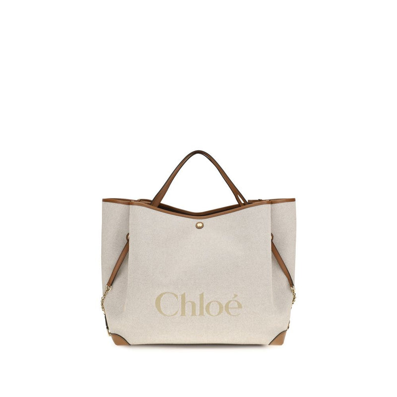 Chloé Beige Cotton Shoulder Bag
