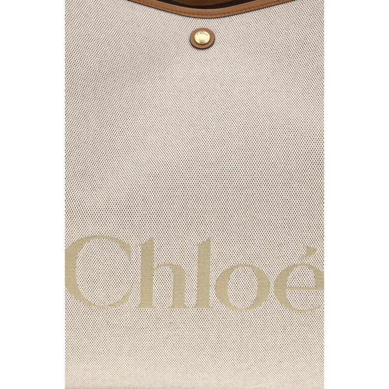 Chloé Beige Cotton Shoulder Bag