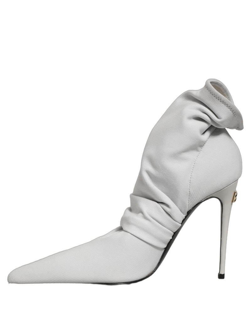 Botines grises con tacón y calcetín elástico de Dolce & Gabbana