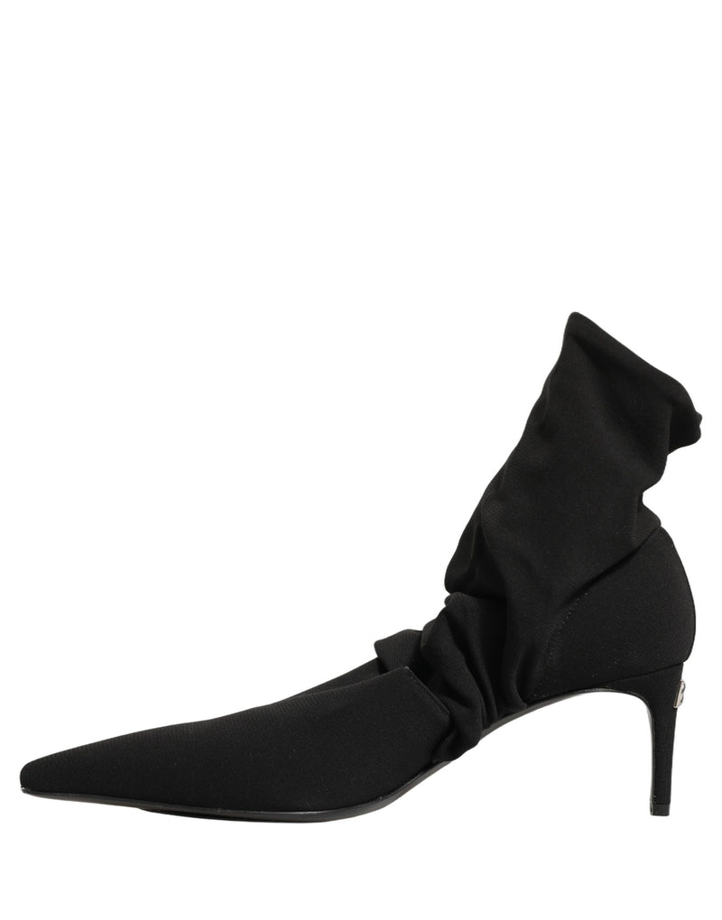 Botines de tacón tipo calcetín negros de Dolce & Gabbana