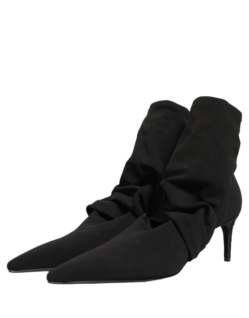 Botines de tacón tipo calcetín negros de Dolce & Gabbana