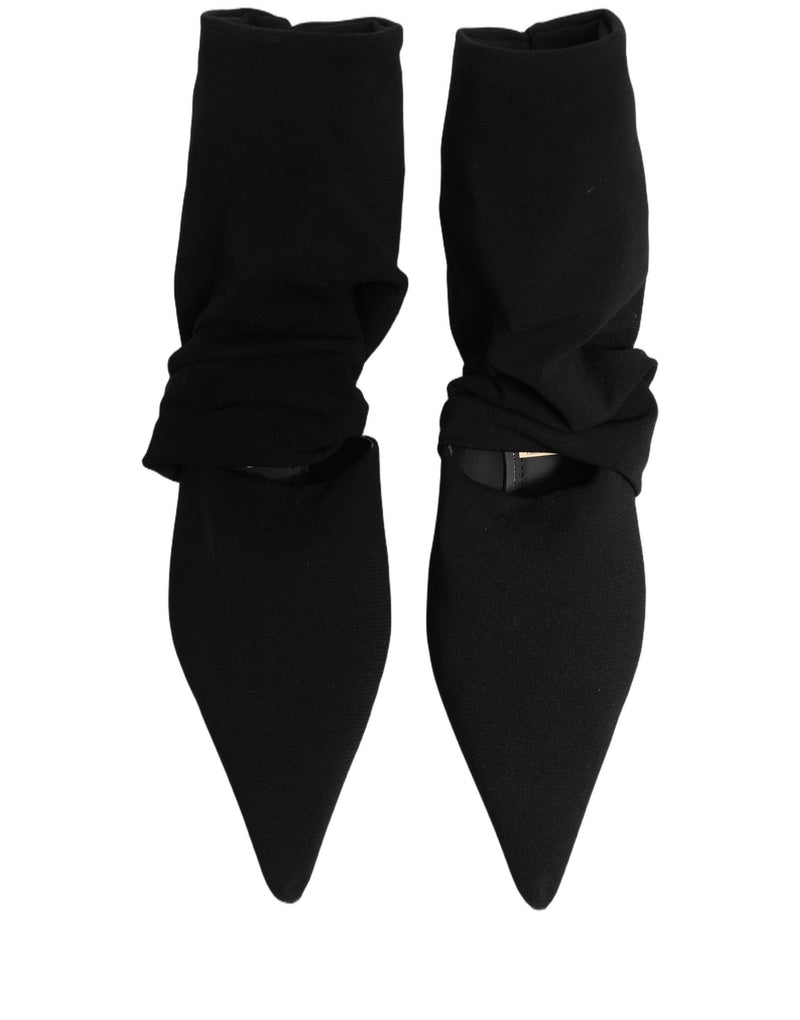 Botines de tacón tipo calcetín negros de Dolce & Gabbana