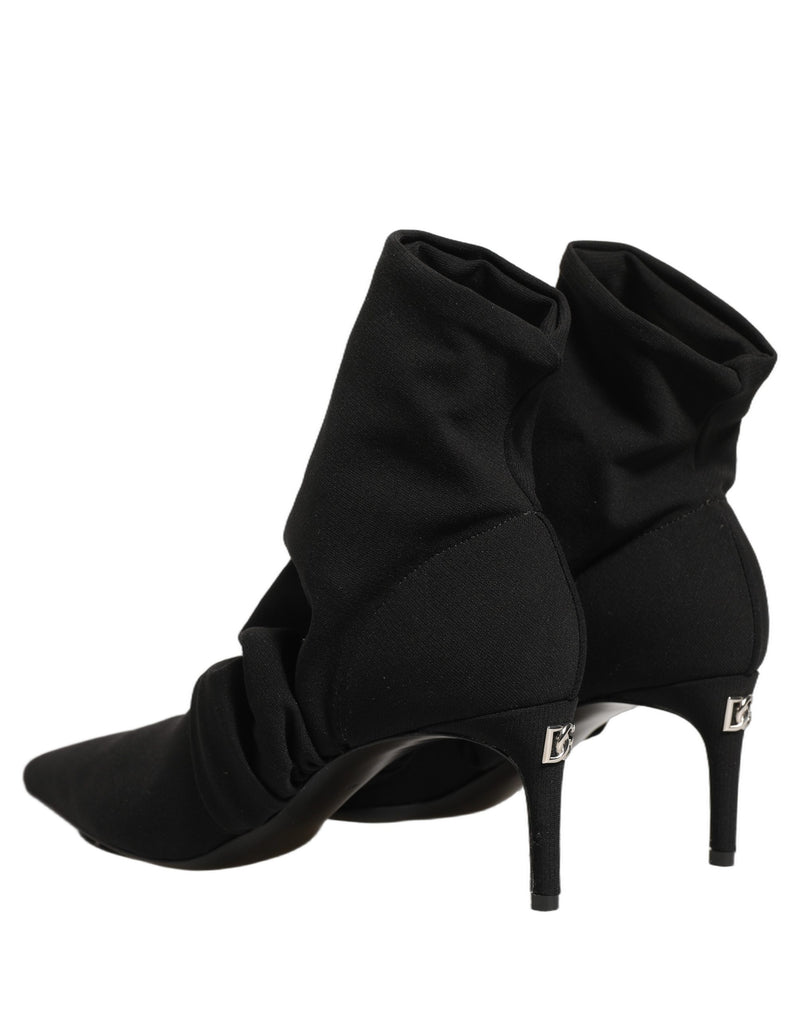 Botines de tacón tipo calcetín negros de Dolce & Gabbana