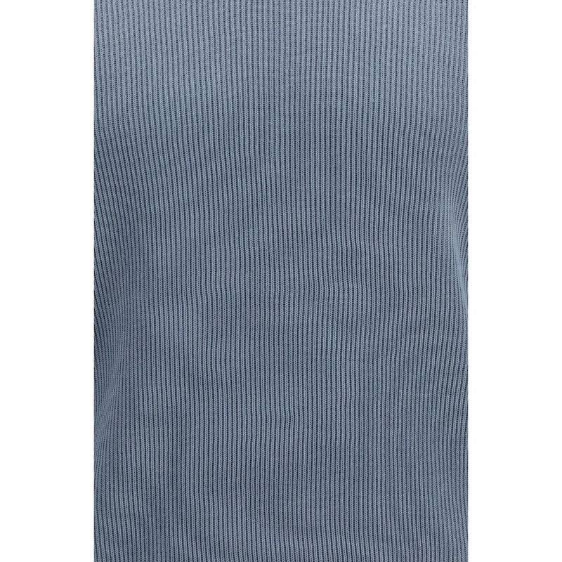 Brunello Cucinelli Blue Cotton Polo Shirt