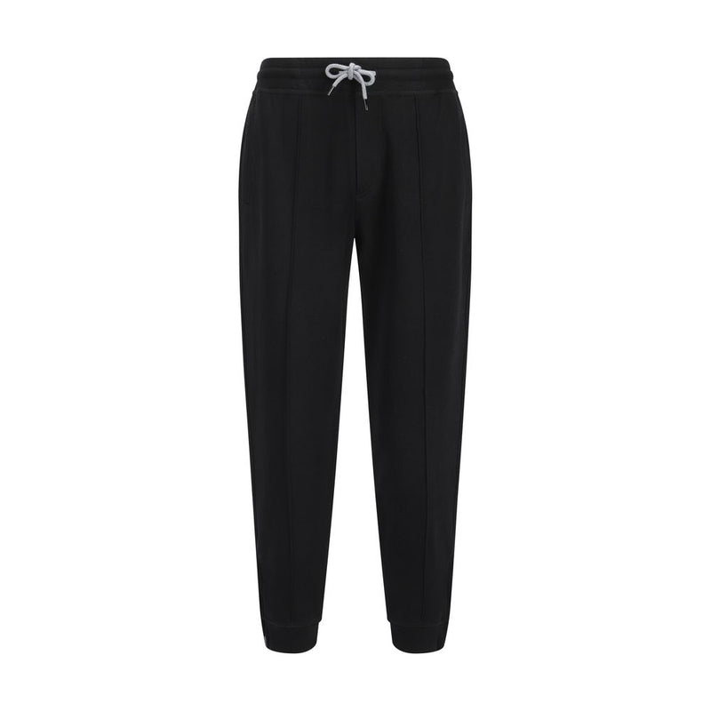 Brunello Cucinelli Black Cotton Joggers (Workout Pants)