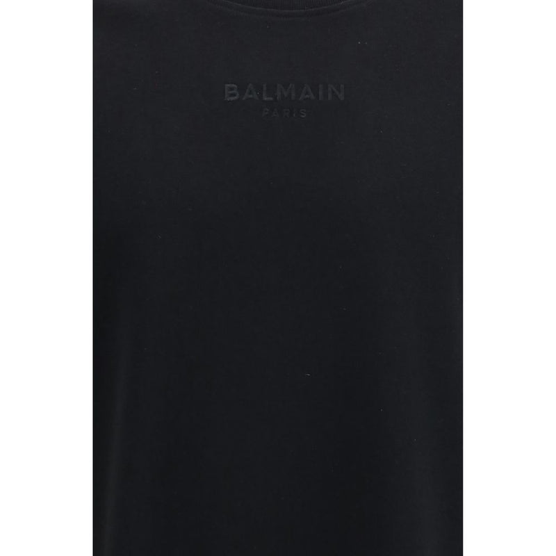 Balmain Black Cotton T-Shirt