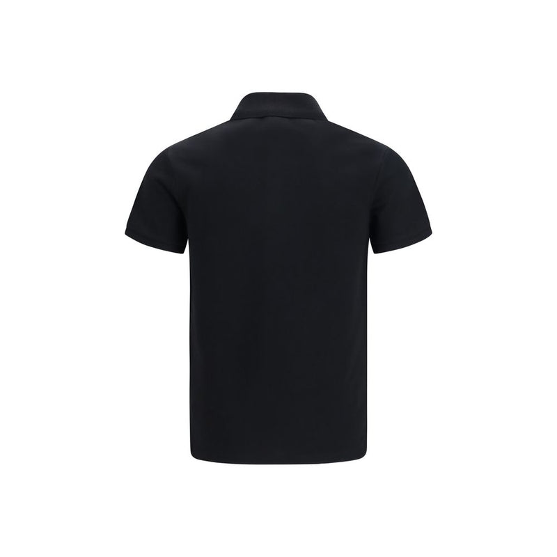 Balmain Black Cotton Polo Shirt