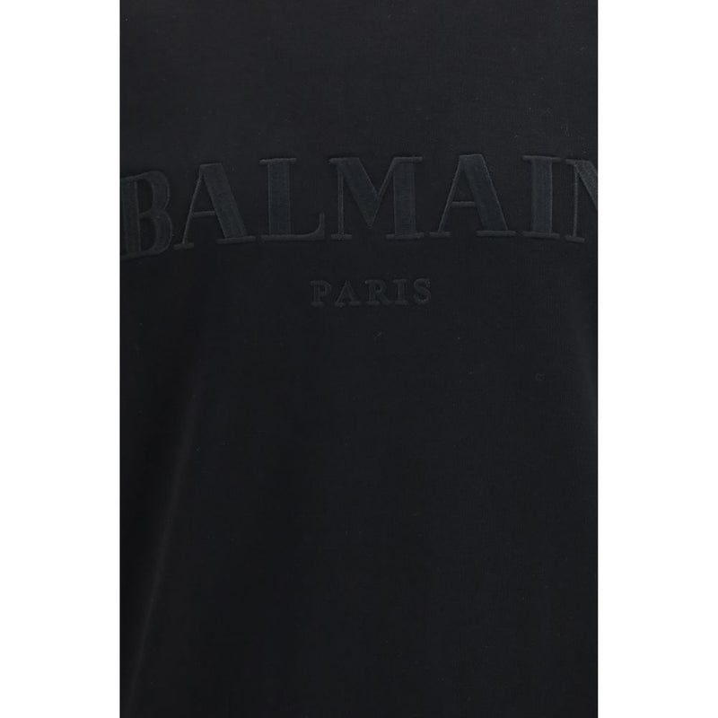 Balmain Black Cotton Sweatshirt