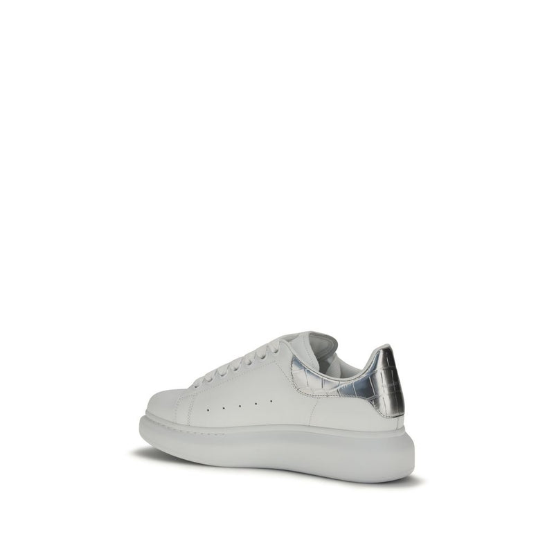 Alexander McQueen White Calf Leather Bos Taurus Platform Sneakers