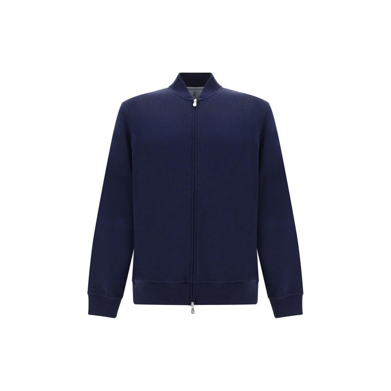 Brunello Cucinelli Blue Cotton Sweatshirt