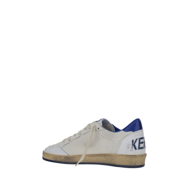 Golden Goose White Goatskin Low Top Sneakers