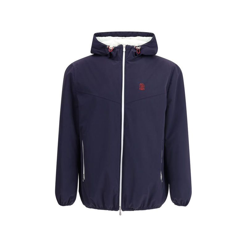 Brunello Cucinelli Blue Nylon Shell Jacket