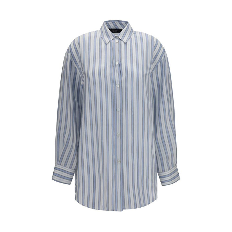 Gucci Blue Silk Shirt
