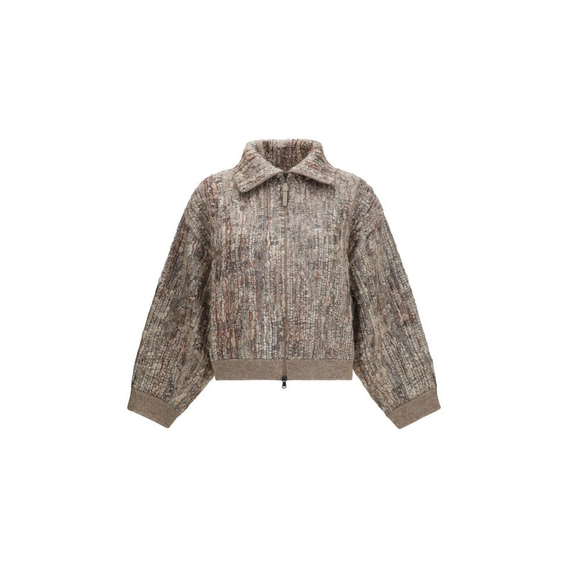 Brunello Cucinelli Beige Mohair Cardigan