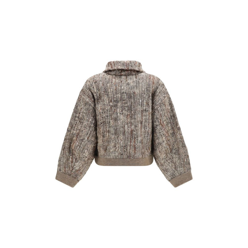Brunello Cucinelli Beige Mohair Cardigan