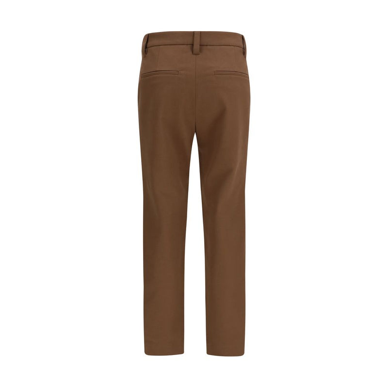Brunello Cucinelli Brown Elastane Casual Pants