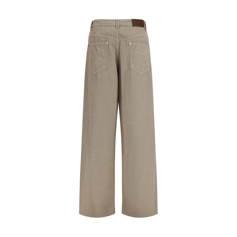 Brunello Cucinelli Beige Cotton Casual Pants