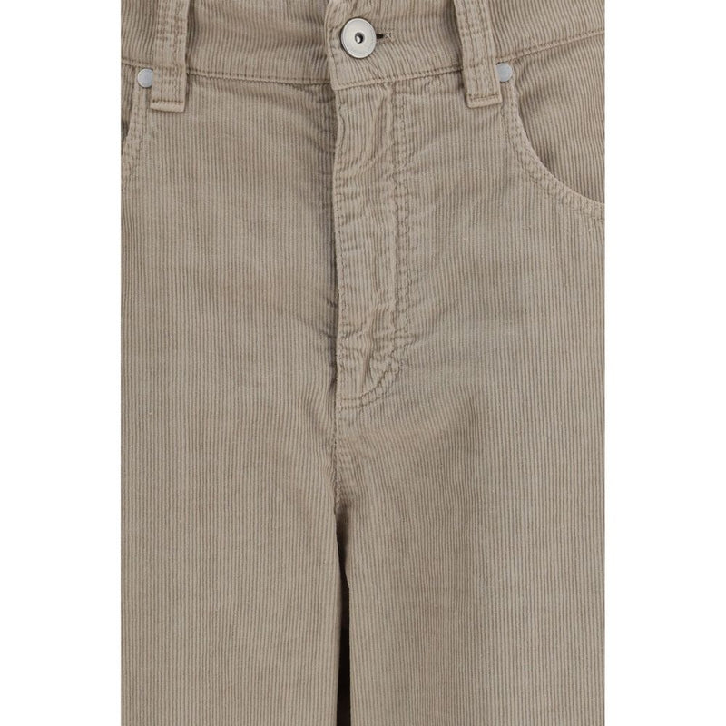 Brunello Cucinelli Beige Cotton Casual Pants