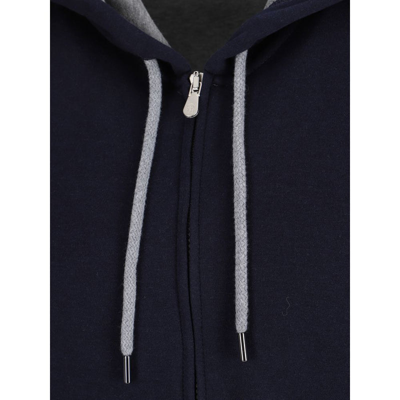 Brunello Cucinelli Blue Cotton Sweatshirt