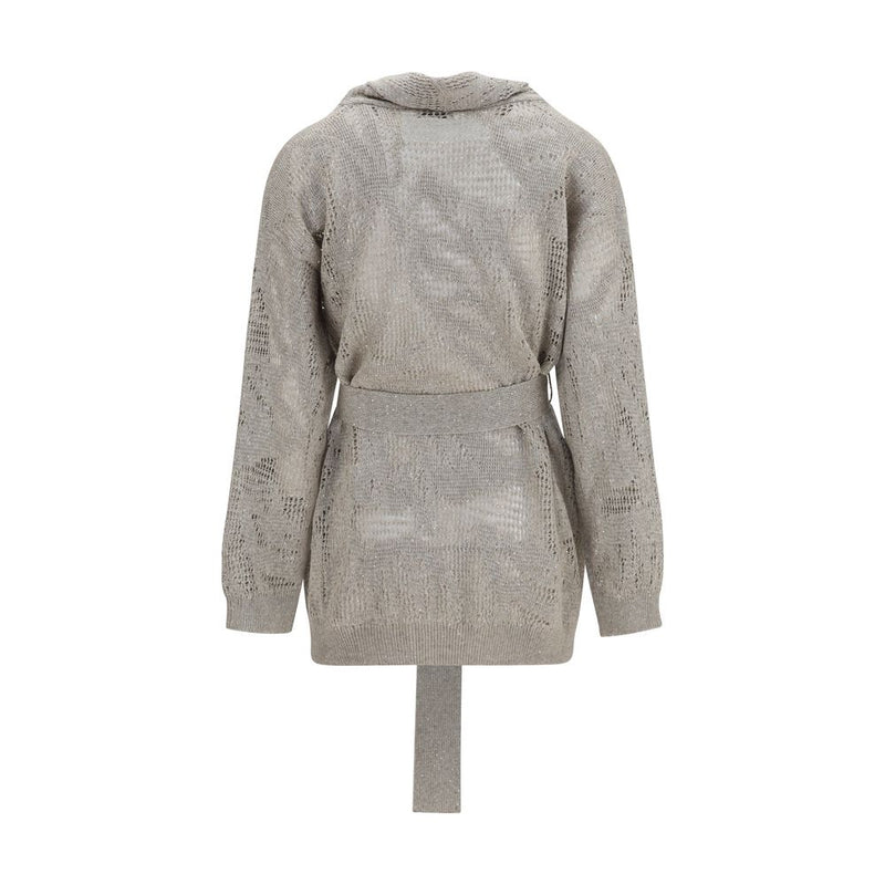 Brunello Cucinelli Beige Linen Cardigan