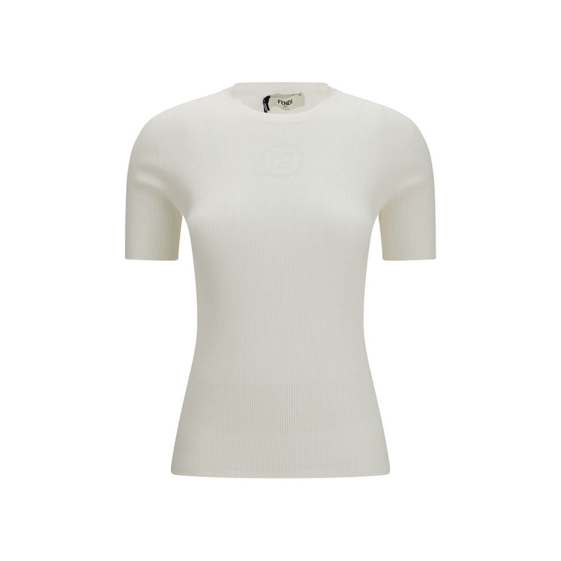 Fendi White Cotton Sweatshirt