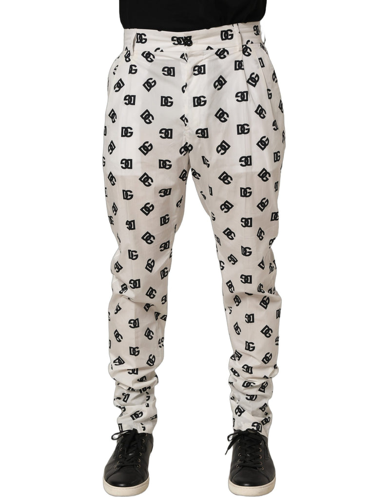 Calça social masculina branca com corte skinny Dolce & Gabbana