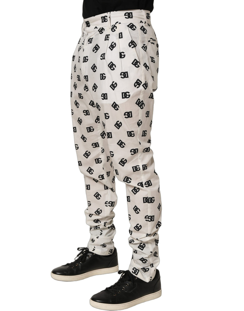 Calça social masculina branca com corte skinny Dolce & Gabbana