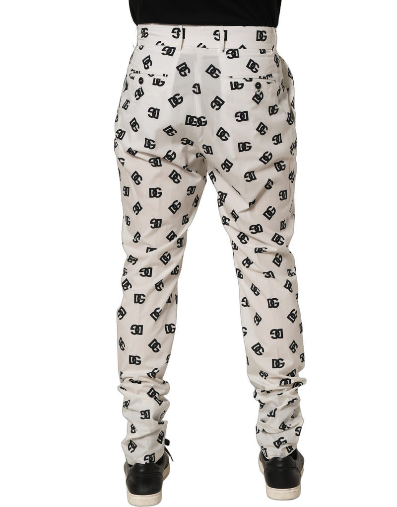Calça social masculina branca com corte skinny Dolce & Gabbana