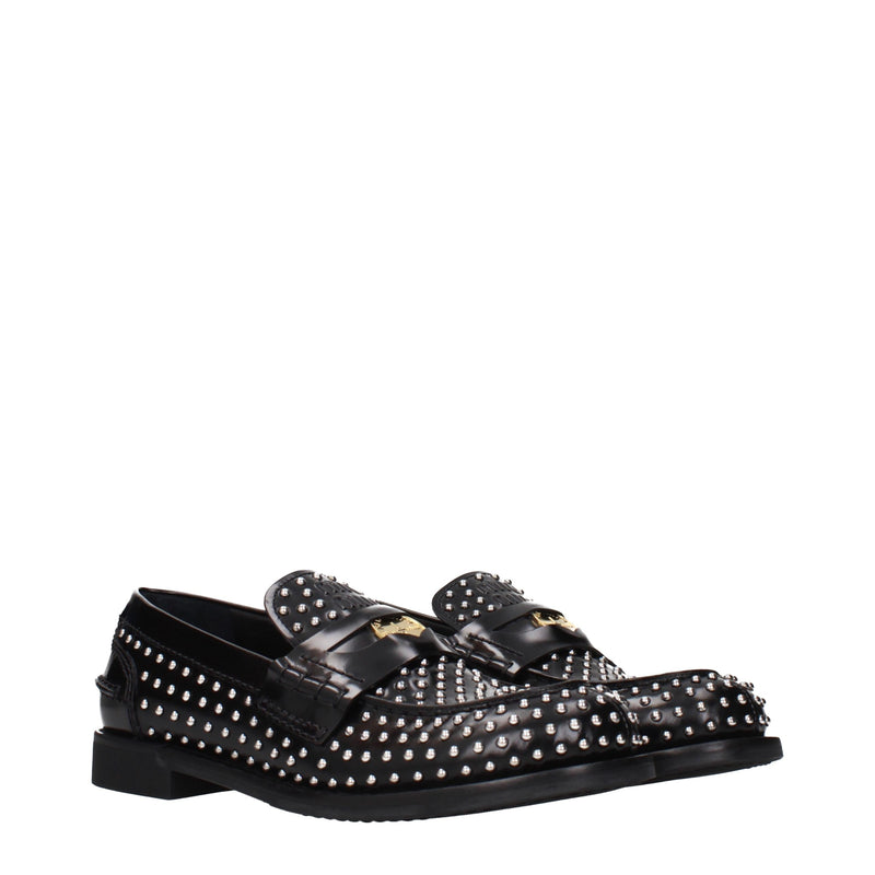 Mocassini slip-on Miu Miu in pelle nera