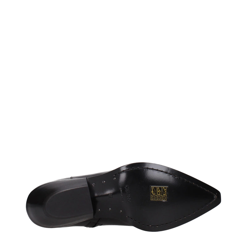 Celine Black Leather Ankle Boots