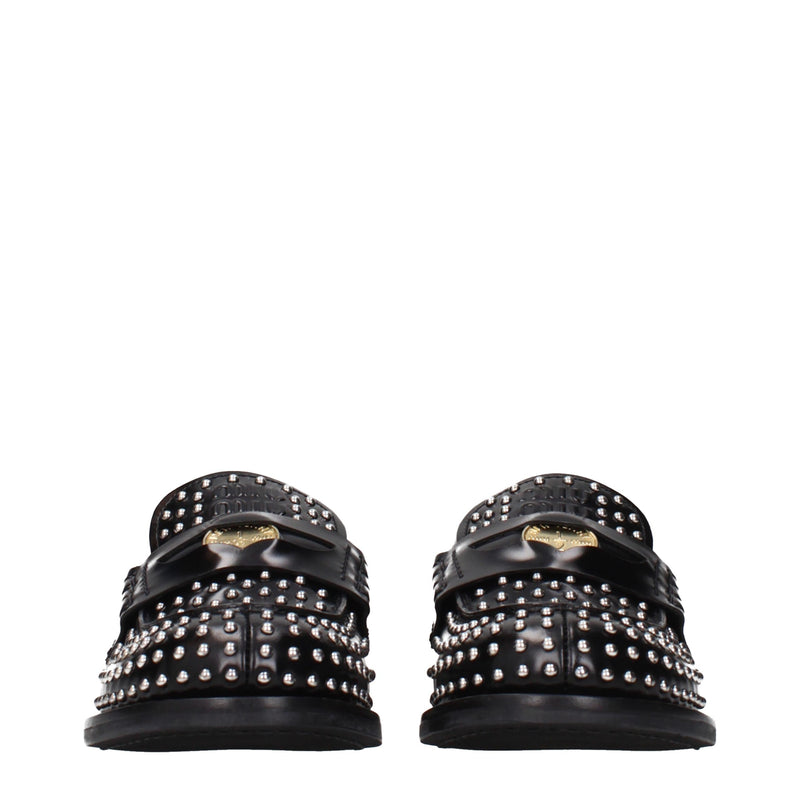 Mocassini slip-on Miu Miu in pelle nera