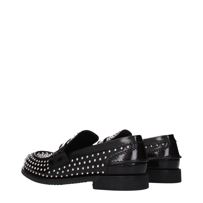 Mocassini slip-on Miu Miu in pelle nera