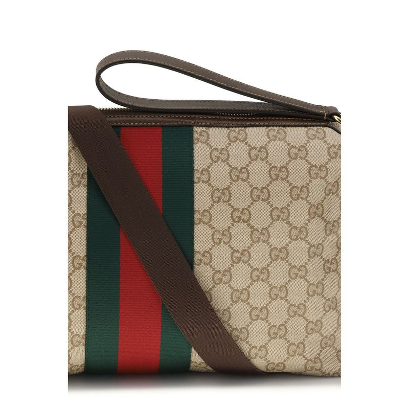 Gucci Beige Cotton Shoulder Bag