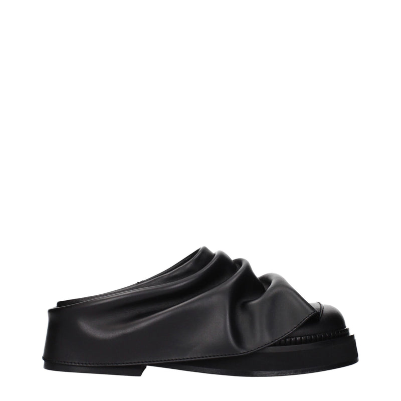 Ciabatte The Attico in pelle nera