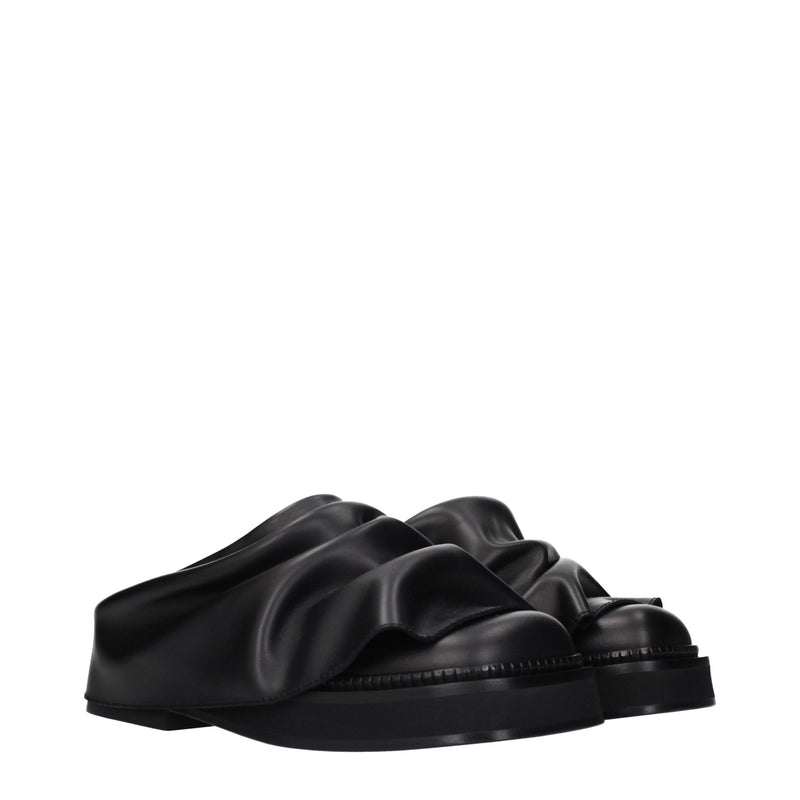 Ciabatte The Attico in pelle nera
