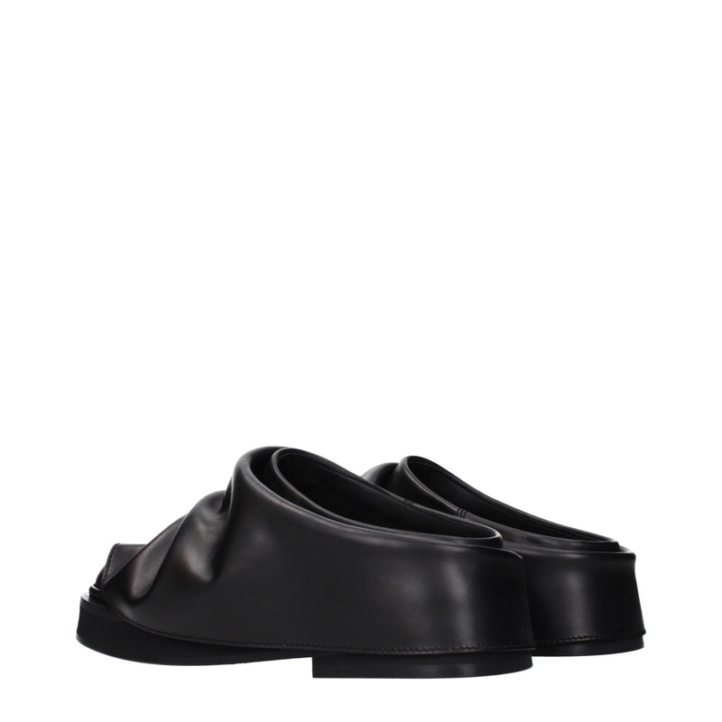 Ciabatte The Attico in pelle nera